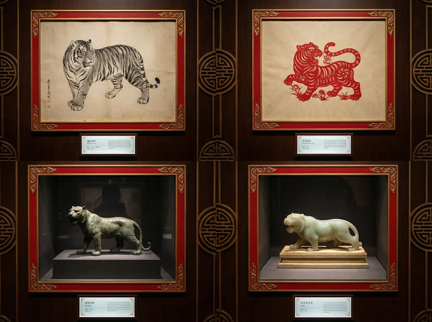 四种虎文化艺术形式 - 四虎tv | 虎图腾演变